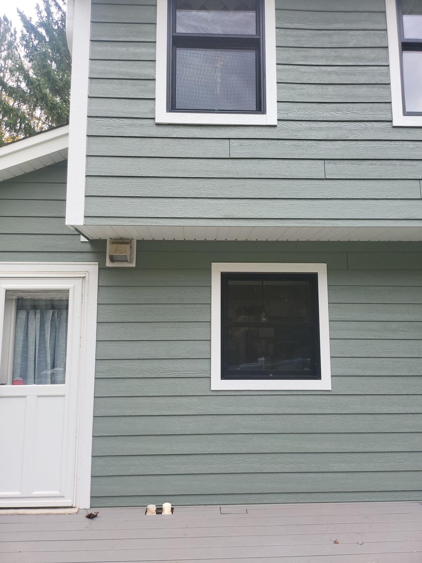 Siding detail closeup on residential home