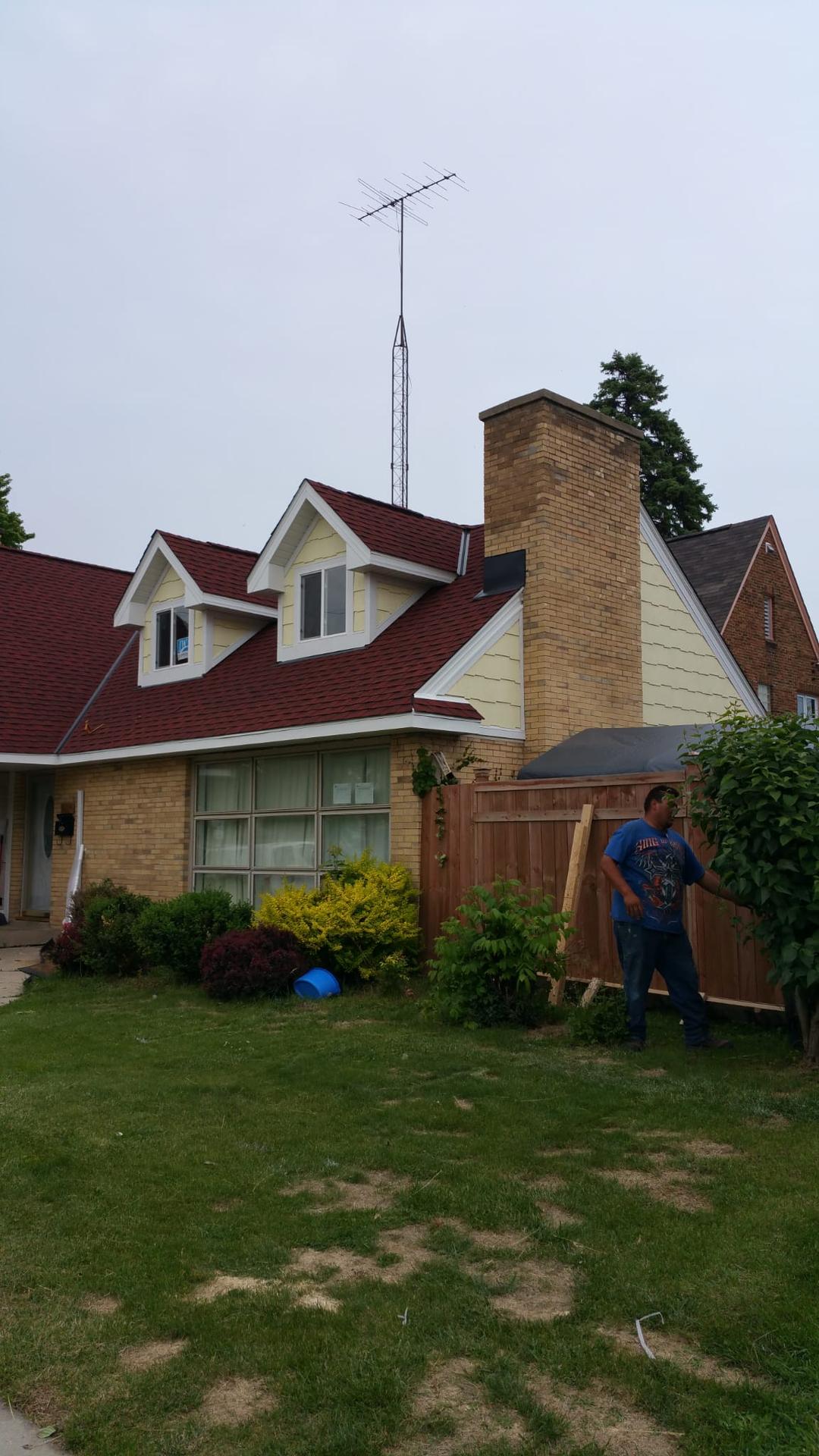 Residential roofing project completed